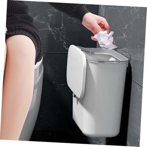 Caneca de basura colgante rectangular de plástico para cocina miniatura 4