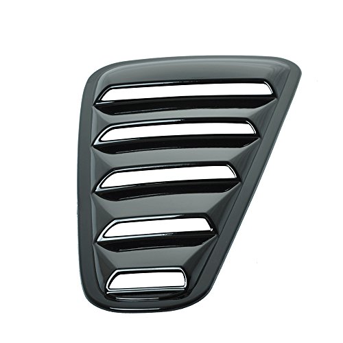 Pre-Painted Window Louver Compatible With 2010-2014 Ford Mustang, Factory Style Painted #Ua Ebony Pp Rear Quarter Bodykit By Ikon Motorsports, 2011 2012 2013 #TOP4