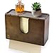 Multifold Paper Towel Dispenser Wall Mount & Countertop | Bamboo Hand Towel Holder for Tri/C/Z/Multi Fold Paper Towels| Traditional Farmhouse Rustic Decor for Kitchen & Bathroom (Caramel Brown)