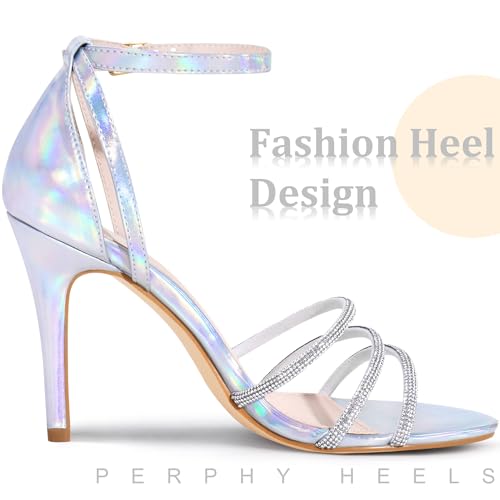 Perphy Rhinestone Stiletto Heel Metallic Sandals for Women4