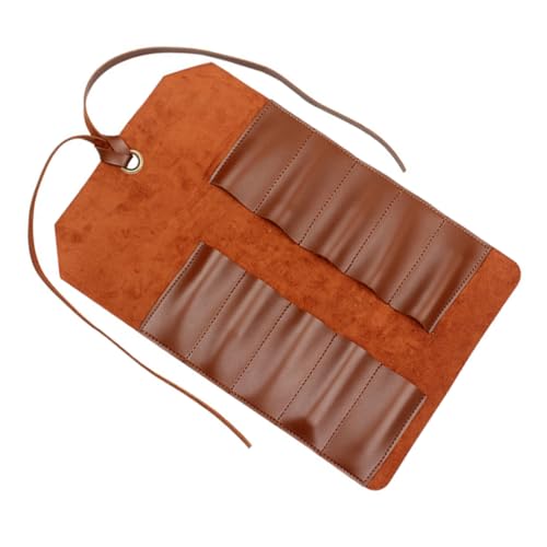 WOONEKY Bolsa de Herramientas de Cuero Portátil Estuche Enrollable Resistente para Destornilladores y Llaves Organizador Ligero para Viaje y Uso Diario Diseño Compacto y Duradero Color