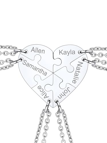 Supcare Friendship Necklace for 6 Bestie Necklace Best Friend Necklaces Custom Necklace for Friend Cute Bff Necklaces