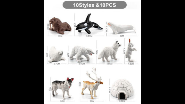 LANSKYLAN 26 Pièces Figurines Animaux Polaires Miniatures Réalistes - Animaux Banquise Renard Loup Baleine Pingouin Pour Décoration Noël, Cadeau Et Jeu Éducatif