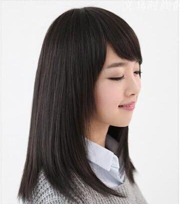 Amazon Remeehi 耐熱ファイバ ウィッグ ロング ストレート ウイッグ ウェイブ ロングストレート フルウィッグ セミロング フルウイッグ ういっぐ 金髪 黒髪 黒 スーパーロング コスプレ グラデ グラデーション メッシュ Bタイプ ダークブラウン コスプレ 仮装 通販