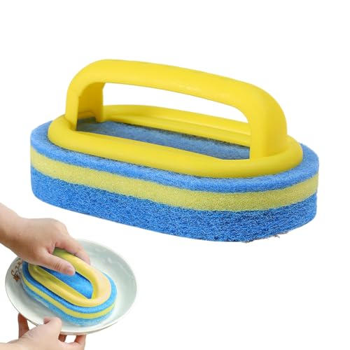 Bayeta con Mango | Estropajo De Baño con Mango Ergonomico,Estropajo Doméstico para Fregadero Inodoro Azulejo Bañera Ducha Piscina Y Limpieza del Hogar