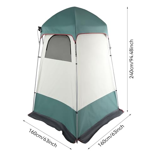 Carpa de Ducha Portátil, 63x63x95 pulgadas, Refugio de Privacidad para Camping, Tienda Impermeable 1500mm, Habitación para Cambios y Ducha al Aire Libre para Senderismo y Playa miniatura 4