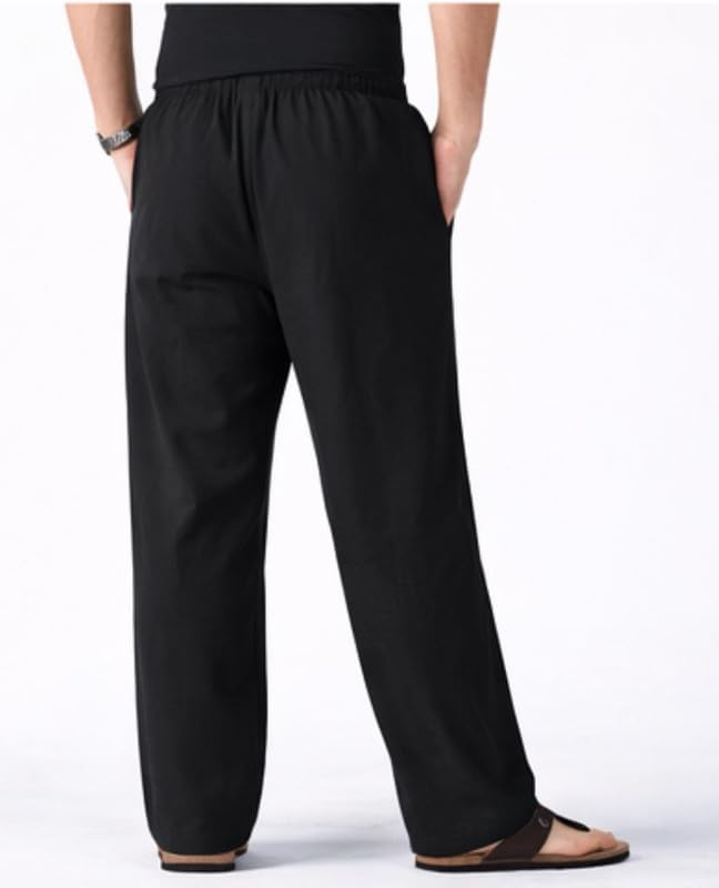 Image of Men's Polyester Blend Straight Fit Track Pant with Zipper Pocket