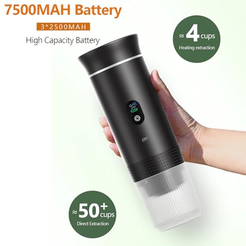 JORPETS Portable Electric Espresso Machine,3-in-1 Portable Coffee Maker with Self-Heating,USB-C Charger port,Coffee Maker With Ground Coffee & NS Capsule for RV, Camping, Hiking, Office - Image 7
