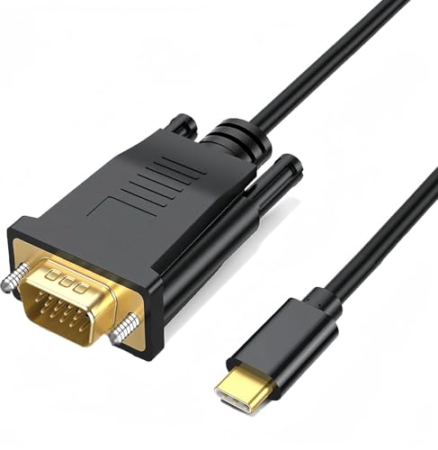 Image of MICROWARE USB Type C 3.1 to VGA Adapter Cable 1080P Type C Male to VGA Male Video Converter Cable for HDTV Projector Laptop Monitor 1 /1.8M
