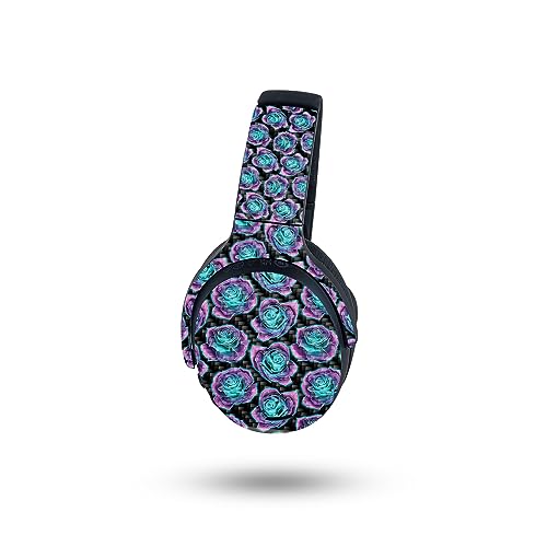 Image of MightySkins Carbon Fiber Skin Compatible with Skullcandy Crusher ANC 2 - Crystalline Roses | Protective, Durable Textured Carbon Fiber Finish | Easy to Apply