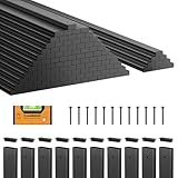CAMMOO 110 Pcs 32'' Rectangular Deck Balusters, Straight Porch Railing Kit with Level, Pre-Installed End Cap & Screws, Anti-Rust Spindles for Balcony, Poolside, Staircase Indoor Outdoor, Black