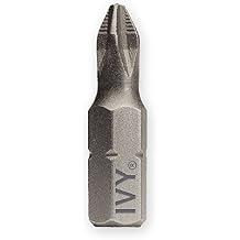 IVY Classic 44072 1-Inch #2 Phillips Ribbed Reduced Insert Bit, Impact Plus, 1/Box