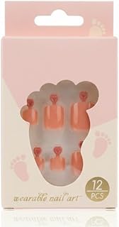 مجموعة من 12 قطعة من اظافر القدم الصناعية الطبيعية المربعة من الاكريليك لتغطية كاملة 10 مقاسات بنمط فرنسي للنساء والفتيات في صالونات التجميل (رقم 10)