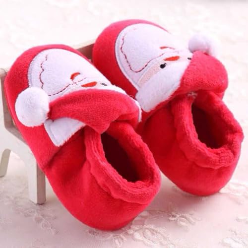 Newborn Baby Christmas Boots Cute Cartoon Winter Soft Warm Anti-Slip Slippers Cute Infant First Walking Shoes4