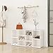 Organizer na buty Ławka na buty, Stojak na buty Stojak na buty Organizer na buty Półka na buty Organizer Ławka na buty Wysoki połysk Biały 103x30x54,5 cm Płyta wiórowa