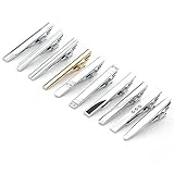 PiercingJ 5-10pcs Set Stainless Steel Exquisite GQ Classic Tie Bar Clip, 2.3 Inches