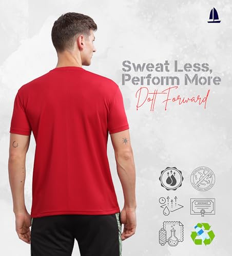 Image of Men's Regular Fit Quick-Dry Active T-Shirt for Gym & Sports - Stylish, Comfortable, and Perfect for Workouts & Everyday Wear