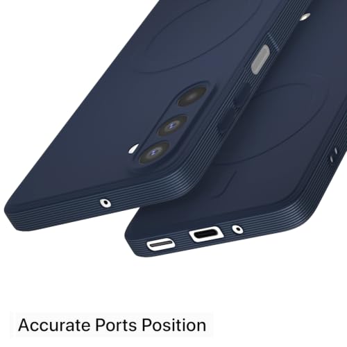 Image of Pikkme Back Cover for Samsung Galaxy M47 5G Soft Matte Silicone Mag-Safe Design (Mag-Safe Not Support) Camera Protection | Slim Fit Bumper Cover (Blue)