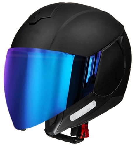 Casco jet moto abierto para evitar calor y deslumbramientos en scooter estilo alemán