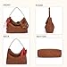 FRESHBRIEFS Woven Suede Shoulder Bag for Women,Suede Handbag Hobo Fashion Tote Bag Satchel for Work Weekend Travel Purse 2025 Brown Purse Crescent Bags