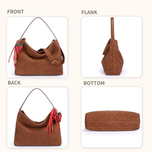 Bolso de hombro tipo tote de gamuza para mujer miniatura 6