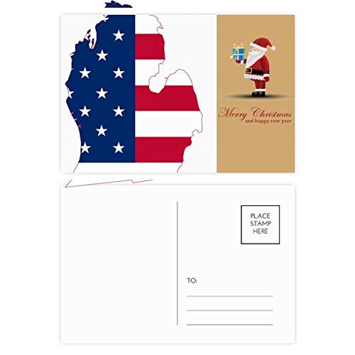 Cartes postales Michigan USA lot de 20 avec cartes de remerciement étoiles
