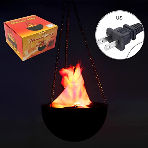 3D Fake Fire Light, Hanging Led Flame Light, Artificial Led Silk Flame Stage Effect Light Realistic Campfire Lamp Prop Flame Light For Halloween,Christmas,Festival, New Year, Party,Night Club Decor #TOP3