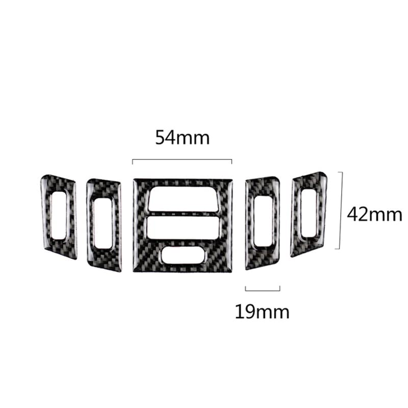 Car Interni Per BMW Serie 3 E90 2006 2007 2008 Fibra Di Carbonio Centro Dash Uscita Aria Copertura Decorativa Interni Auto Accessori Decorazione Adesivo Decorazione Interni Car (Colore : 1