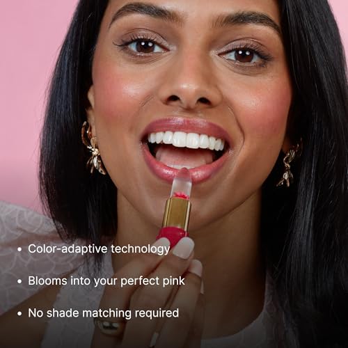 Winky Lux Flower Balm, pH Lip Balm, Color Changing Lipstick and Tinted Lip Balm, Vegan & Cruelty Free, Hydrate & Plump, Sheer Pink Lipstick, Pink Flower with Vanilla Scent