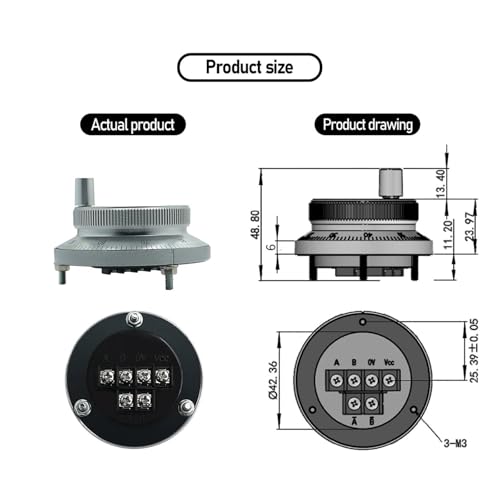 Generador de pulsos manual de 6Pin 5V y 100 impulsos con rueda de 61 mm 4