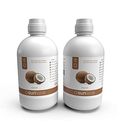 64oz (2 x 32oz) Suntana Coconut Light 8% DHA Sunless Spray Tan Solution by Suntana Spray tan