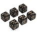 Gadpiparty 24 Pcs Counters Token Dice Acrylic D6 Loyalty Dice Compatible with MTG, CCG, Card Gaming Accessory for Kids Learning Toys Black