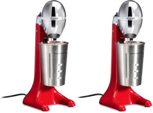 Image of Hamilton Beach DrinkMaster Retro Milkshake Maker & Electric Drink Mixer (Pack of 2)