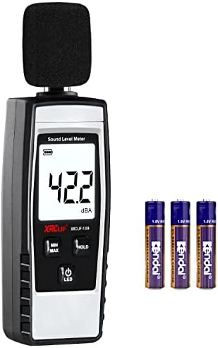 Decibel Meter Sound Level Reader 30-130dB(A), Hand-held Sound Noise Meter, Digital Noise Meter Decibel Monitoring Tester Calibrated Audio Noise Volume Measuring Tool