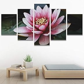 SIGNWIN 5 Panel Canvas Wall Art Flora Snapshot...