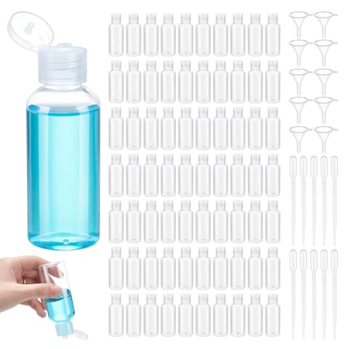 Flacons Vides avec Bouchon à Clapet Lot de 150 Bouteilles Transparentes 60 ml