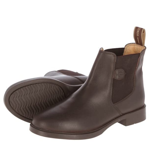 Kerbl Botines de equitación de piel, color marrón oscuro, talla 42