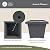 The HC Companies Accent Square Plant Pot w/Drainage - Classic Planters for Outdoor Plants & Indoor Plants - Lightweight & UV-Resistant Square Planter Box (15.5”, Cappuccino, Pack of 1)