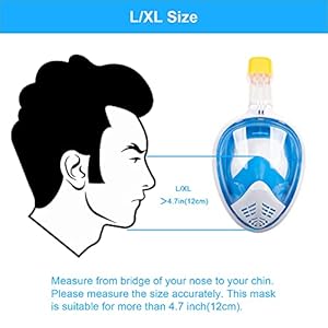 Schnorchelmasken 41bvbsCnS0S. SS300 Vollgesichts-Schnorchelmaske 180° Panorama mit abnehmbarer Kamerahalterung, Anti-Fog Anti-Leck-Tauchmasken für Erwachsene