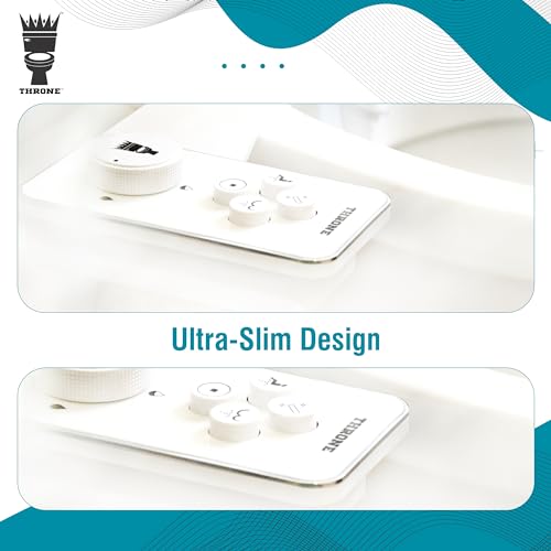Throne Bidet Attachment for Toilet – USA Patented - Non-Electric Self Cleaning Cold Water Sprayer Double Nozzle (Frontal & Rear Wash) Bidet Toilet Seat Attachment, Easy Install (White)
