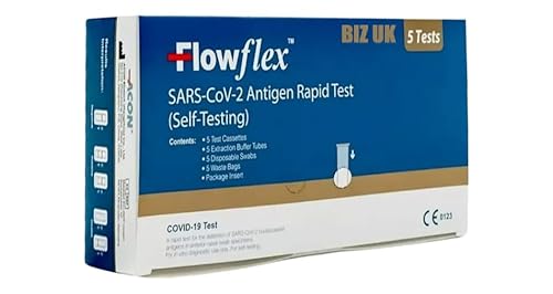 Flowflex Lateral Test Kit 5 Tests | Covid-19 for Self Care | Test Kit for SARS-CoV-2 Antigen Home Test Kit | Self Testing Rapid Test in 15 Minute | 5 Test Pack Exp: May-Sep 26