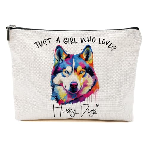 Husky Gifts Makeup Bag Husky Lovers Cosmetic Bag Travel Organizer Bags