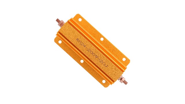 PATIKIL 5W 75 Ohm Aluminum Shell Resistor - 2 Pack Gold Chassis Mount