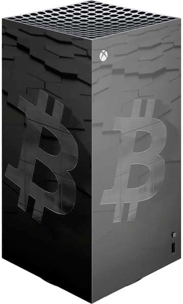 Skinit Decal Gaming Skin Compatible with Xbox Series X Digital Edition Console - Bitcoin Textured Logo Design