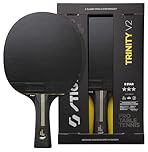 STIGA Trinity V2 Table Tennis Bat – 3-Star Blade, ITTF-Approved Rubber, Ergonomic Grip – For Offensive Players