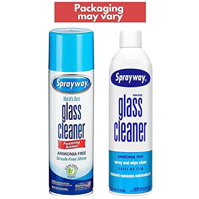 Sprayway Streakless Glass Cleaner 19 Ounce (Pack of 3) Made in USA, Blue and White (Package may vary)