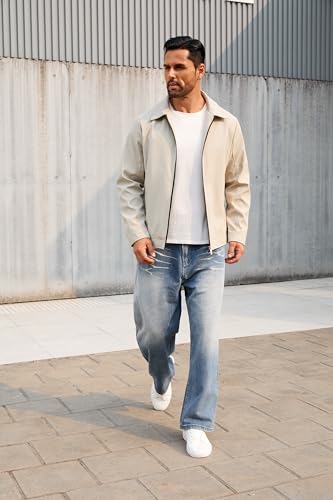 QTE Lightweight Jackets for Men Casual Windbreaker Stylish Light Fall Spring Golf Work Dress Business Coat4