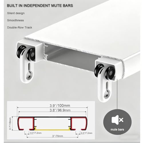 Rail en aluminium Double K System pour douche noire extensible 200cm