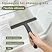 Shower Squeegee for Glass Doors - Ergonomic Round Grip, All-in-One Silicene Design with Built-in Hook Design for Easy Hanging, Efficient for Bathroom, Tile Wall, Car