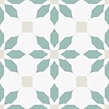 MORCART 20 Sheet Peel and Stick Floor Tiles, 8x8 Inches Light Blue Vinyl Flooring for Kitchen, Stair